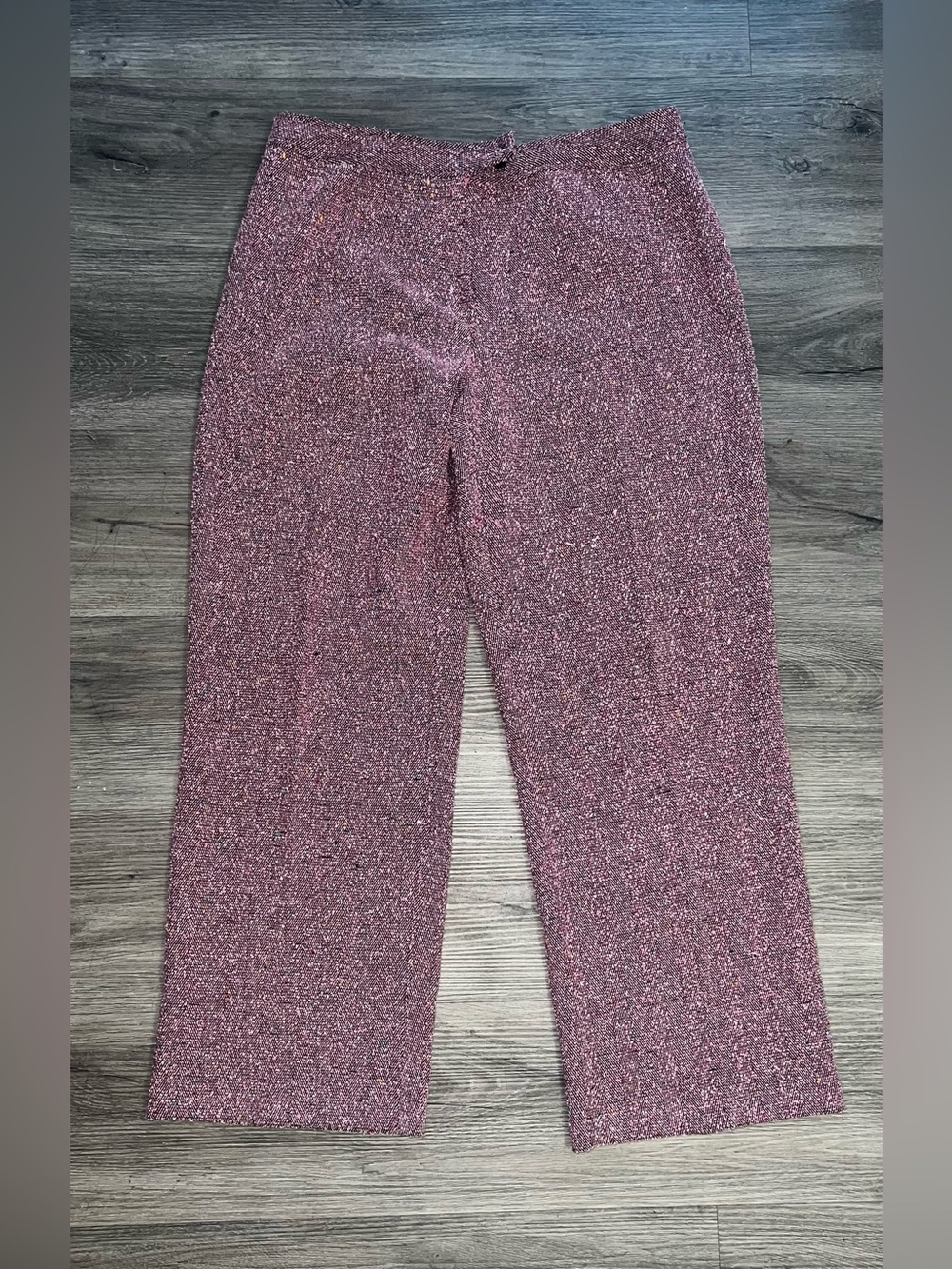 Sag Harbor Rose Pink Tweed Straight Leg Jeans
